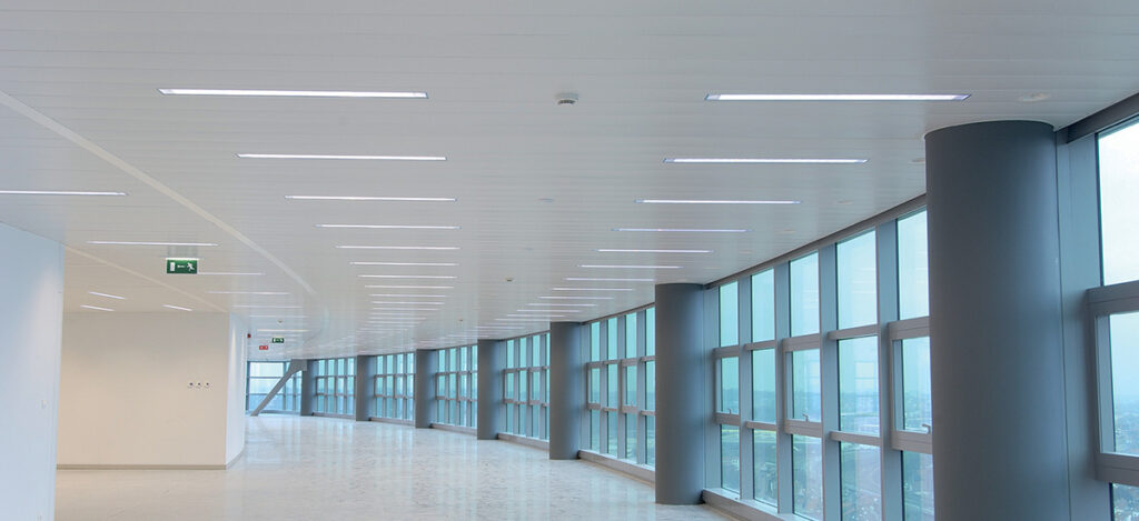 Diagonal Metal Ceiling Linear 75 150 225C Exterior Cladding Ceilings Sun Louvres Raised Flooring Manufacturer Supplier Indore Madhya Pradesh India