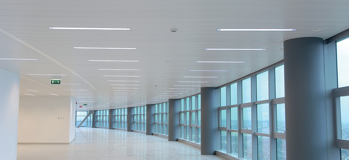 Diagonal Metal Ceiling Linear 75 150 225C Exterior Cladding Ceilings Sun Louvres Raised Flooring Manufacturer Supplier Indore Madhya Pradesh India